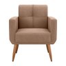 Poltrona Decorativa para Sala Lages Boucle Marrom - 4