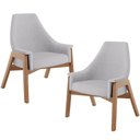 Ver imagem 1 de Kit 02 Poltronas Decorativa Sakura L02 Linho Cinza
