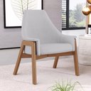 Ver imagem 6 de Kit 02 Poltronas Decorativa Sakura L02 Linho Cinza