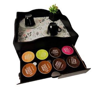 Porta Cápsulas e bandeja Cômoda Bandeja Café Dolce Gusto Mdf