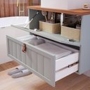 Ver imagem 4 de Gabinete Suspenso para Banheiro com Cuba 60cm em MDF Sense MGM Marrom Pistache