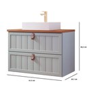 Ver imagem 3 de Gabinete Suspenso para Banheiro com Cuba 60cm em MDF Sense MGM Marrom Pistache