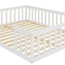 Ver imagem 3 de Cama Casal Queen Montessoriana Branco Madeira Maciça