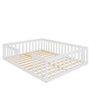 Ver imagem 1 de Cama Casal Queen Montessoriana Branco Madeira Maciça