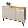 Buffet Aparador Ares 3 Portas Off-White com Nature - 1