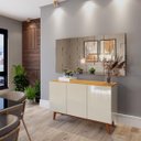 Ver imagem 2 de Buffet Aparador Ares 3 Portas Off-White com Nature
