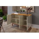 Ver imagem 5 de Buffet Aparador Ares 3 Portas Off-White com Nature