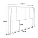 Ver imagem 4 de Cabeceira de Cama Box 1,20m Selena Boucle Bege
