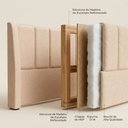 Ver imagem 5 de Cabeceira de Cama Box 1,20m Selena Boucle Bege