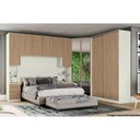 Ver imagem 5 de Mesa de Cabeceira Modulada Armário de Seletto Mc02 C/ 1 Porta e 3 Gavetas Areia - Henn