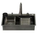 Ver imagem 1 de Cuba Cascata Gourmet Premium Aço Inox 304 com Válvula, Dispenser, Torneira, Cifão, Cestos, Tábua e L