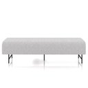 Ver imagem 5 de Puff Recamier Decorativo Pés em Ferro 160cm Dublin P02 Linho Cinza Claro - Mpozenato