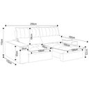 Ver imagem 4 de Sofá Retrátil 3 Lugares com Porta Copo 250cm Andes F05 Veludo Grafite - Mpozenato