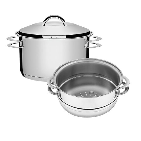 Jogo de Panelas 2 Peças Inox Fundo Triplo Solar Tramontina