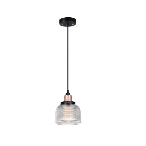 PENDENTE GRID 14,5CMX161,5CM 1XE27PRETO BRZ TR