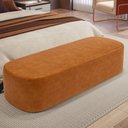 Ver imagem 5 de Puff Decorativo Orgânico para Living Quarto 140cm Doha W01 Couríssimo Canela - Lyam Decor