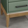 Gaveteiro Para Sala Quarto MDF/Madeira Maciça 2919 Milao Verde Freijo FNT - 6