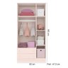 Quarto de Bebê Doce Sonho com Roupeiro 2617 e Cômoda 2523 Qmovi Rosa Acetinado - 3