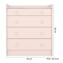 Ver imagem 2 de Quarto de Bebê Doce Sonho com Roupeiro 2617 e Cômoda 2523 Qmovi Rosa Acetinado