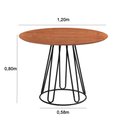 Ver imagem 2 de Mesa de Jantar 1,20m Rubi Base Metal Tampo Laminado