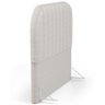 Cabeceira Cama Box Casal Estofada Orgânica 140cm Alice W01 Bouclê Cru - Lyam Decor - 4