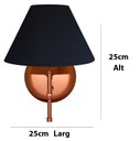 Ver imagem 6 de Arandela De Parede em Alumínio e Cúpula de Algodão Para Sala, Quarto Cabeceira De Cama - Cobre e Cúp