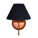 Ver imagem 4 de Arandela De Parede em Alumínio e Cúpula de Algodão Para Sala, Quarto Cabeceira De Cama - Cobre e Cúp