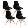Conjunto Mesa Eames 80 Cm Preto + 4 Cadeiras Eames Eiffel Dsw Preto - 3