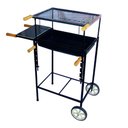 Ver imagem 1 de Kit Churrasqueira Retangular Regulável Rodas Pedra Grelha