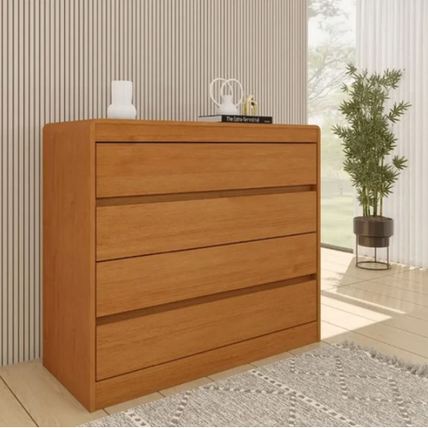 Cômoda Espanha 4 Gavetas 100%MDF - Móveis Tcil:Cinamomo