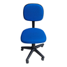 Cadeira de Escritório Secretária Curvada Anatômica, Base Giratória, Tecido Jserrano Cor Azul - 5