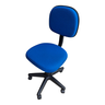Cadeira de Escritório Secretária Curvada Anatômica, Base Giratória, Tecido Jserrano Cor Azul - 4