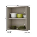 Ver imagem 3 de Armário Aéreo de Cozinha 01 Porta 60 Cm Évelin