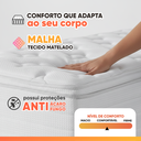 Ver imagem 4 de Colchão Casal Queen Molas Ensacadas Real Pillow Top 158x198x27cm Branco Inducol