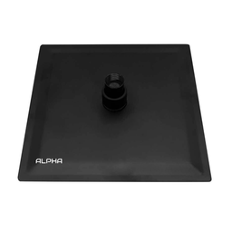 Ducha Chuveiro Aquecedor Solar Gás Quadrado Preto 20X20Cms - 7