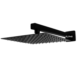 Ducha Chuveiro Aquecedor Solar Gás Quadrado Preto 20X20Cms - 9