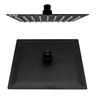 Ducha Chuveiro Aquecedor Solar Gás Quadrado Preto 20X20Cms - 5