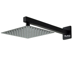 Ducha Chuveiro Aquecedor Solar Gás Quadrado Preto 20X20Cms - 4