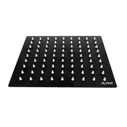Ducha Chuveiro Aquecedor Solar Gás Quadrado Preto 20X20Cms - 6