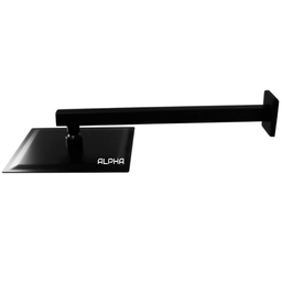 Ducha Chuveiro Aquecedor Solar Gás Quadrado Preto 20X20Cms - 10