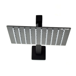 Ducha Chuveiro Aquecedor Solar Gás Quadrado Preto 20X20Cms - 3