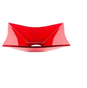 Ver imagem 1 de CUBA DE VIDRO RETANGULAR 39CM VERMELHO FERRARI