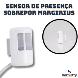 Sensor de Presença Sobrepor de Parede Bivolt Fotocélula Programável Margirius Mps-40f - 2