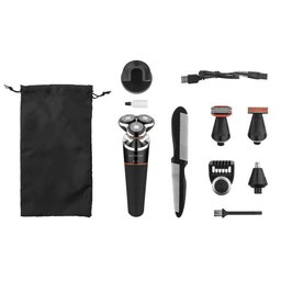 Aparador De Pelos E Cabelo 24 Em 1 Bivolt Preto 5v - 9
