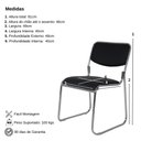 Ver imagem 7 de Kit 6 Cadeiras Pretas Dakkar para Cozinha Mesa de Jantar