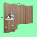 Ver imagem 4 de Cabeceira Cama Solteiro com Mesa 80/90 Zurique Mel