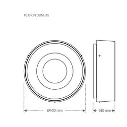 Plafon para 4 Lâmpadas E27 Sushi Taschibra - 3
