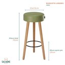 Ver imagem 5 de Banqueta Londres com 3 Pés Palito - Verde
