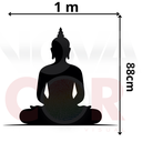 Ver imagem 2 de Adesivo de Parede Silhueta Buda Preto - 88x1m