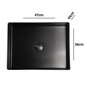 Ver imagem 3 de Cuba Retangular Banheiro Aço Inox 304 Preta Válvula Click